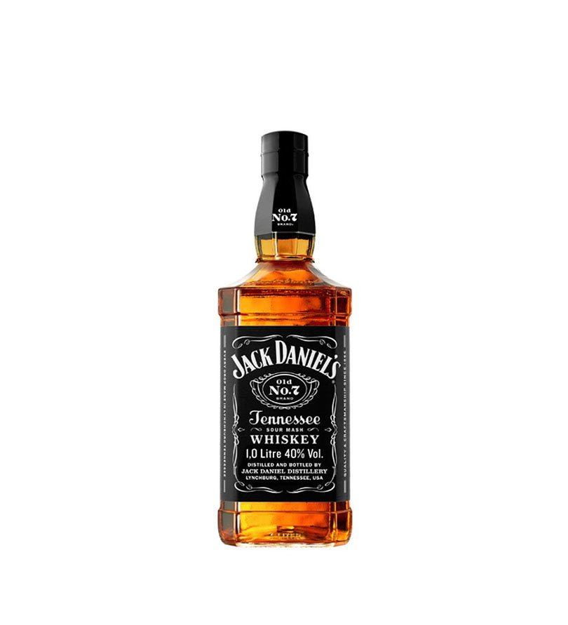 Media botella de Jack Daniel's Old No. 7 de 375 ml con etiqueta negra
