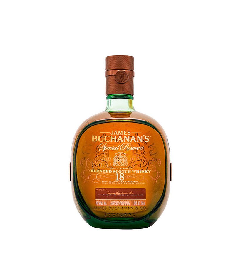 Botella de Whisky Buchanan's Special Reserve 18 Años de 750 ml con tapa color cobre