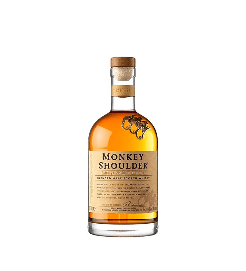 Botella de Whisky Monkey Shoulder de 700 ml con tapón de corcho