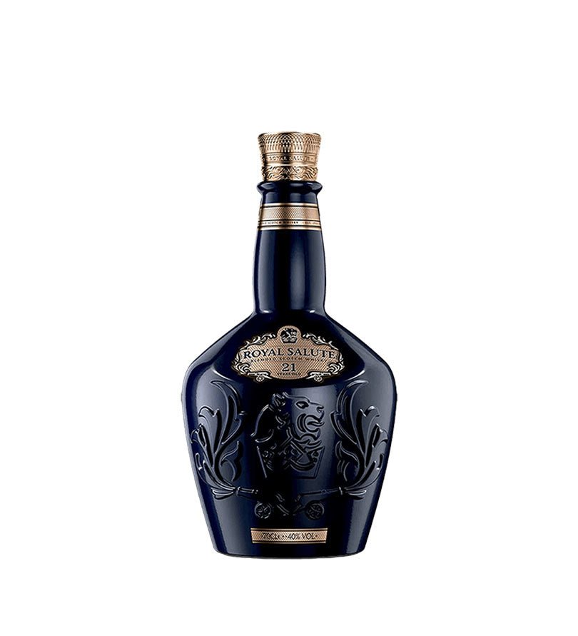 Botella de porcelana azul de Whisky Royal Salute 21 Años de 700 ml