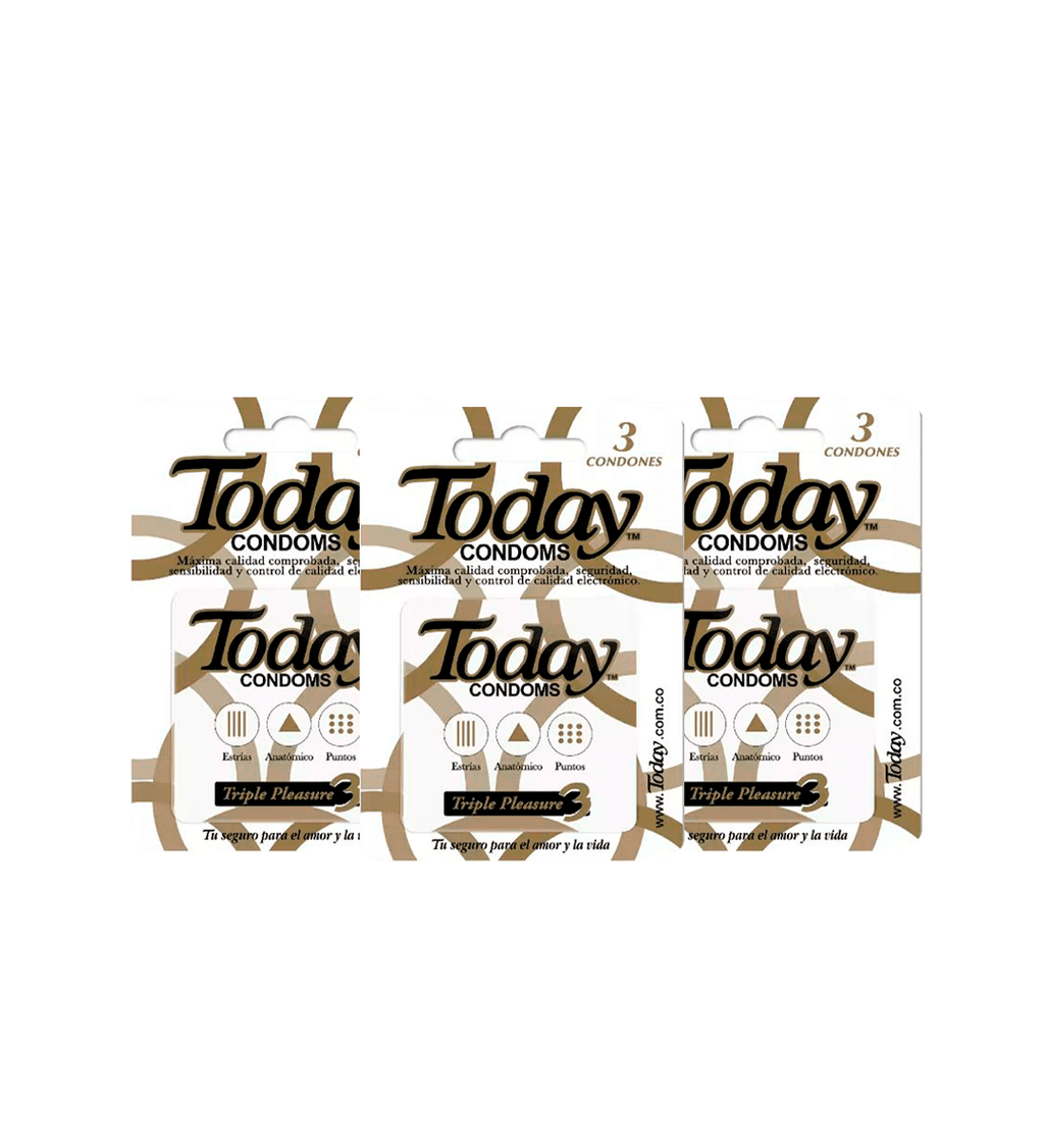 Triple Pleasure Today Condom - 3und - Licores Medellín