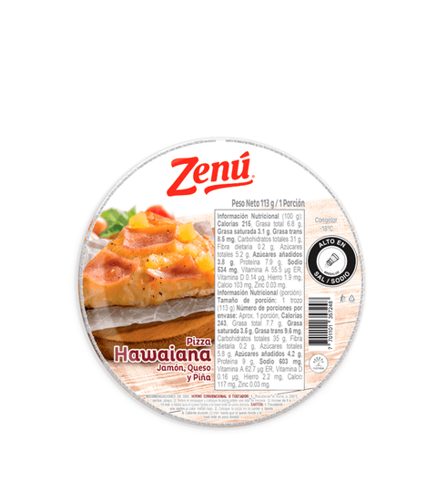 Pizza Personal Hawaiana Zenú - 226G - Licores Medellín