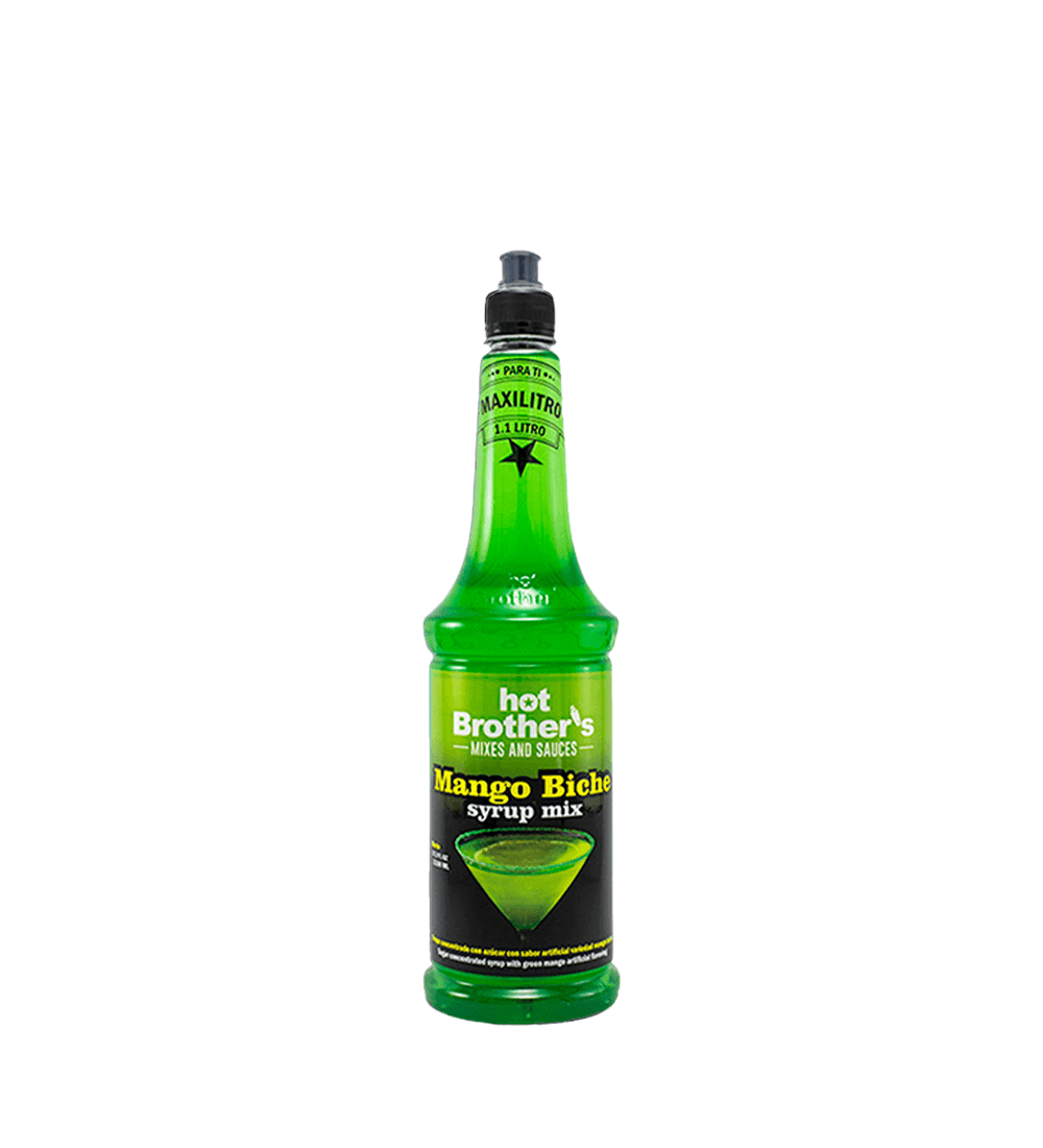 Botella de sirope Mango Biche Mix Hot Brother's de 1 L