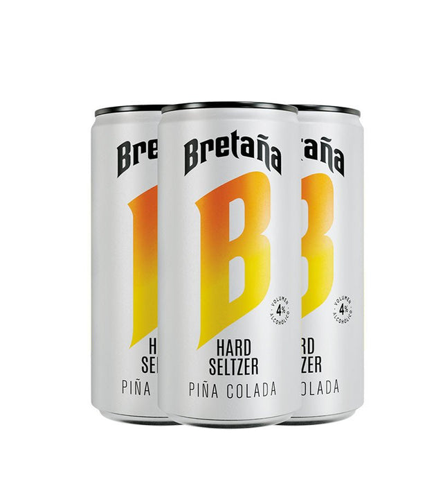 3 Pack de Bretaña Hard Seltzer Piña Colada - 269ml - Licores Medellín