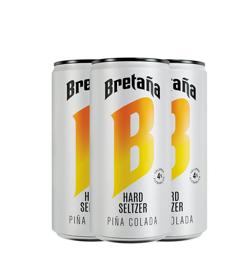 3 Pack de Bretaña Hard Seltzer Piña Colada - 269ml
