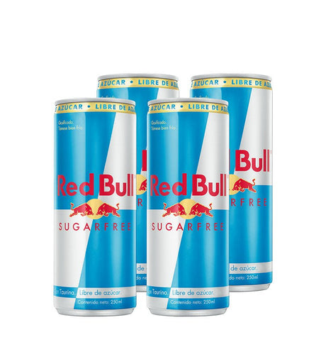 4 Pack Bebida Energizante Red Bull Sugarfree - 250cc - Licores Medellín