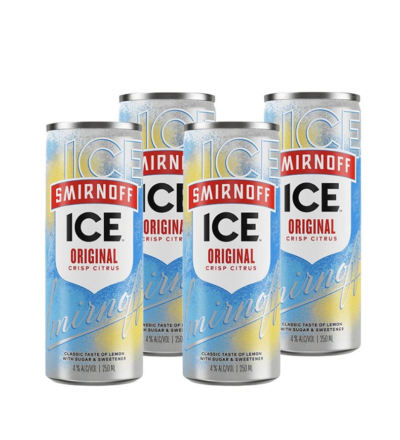 4 pack de latas de cóctel Smirnoff Ice Red de 250 ml
