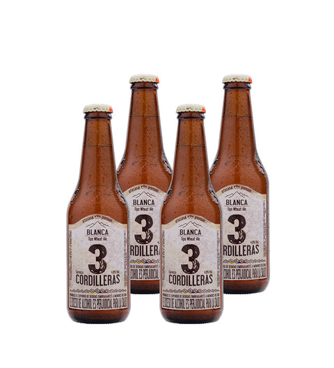 4 Pack Cerveza 3 Cordilleras Blanca - 300cc