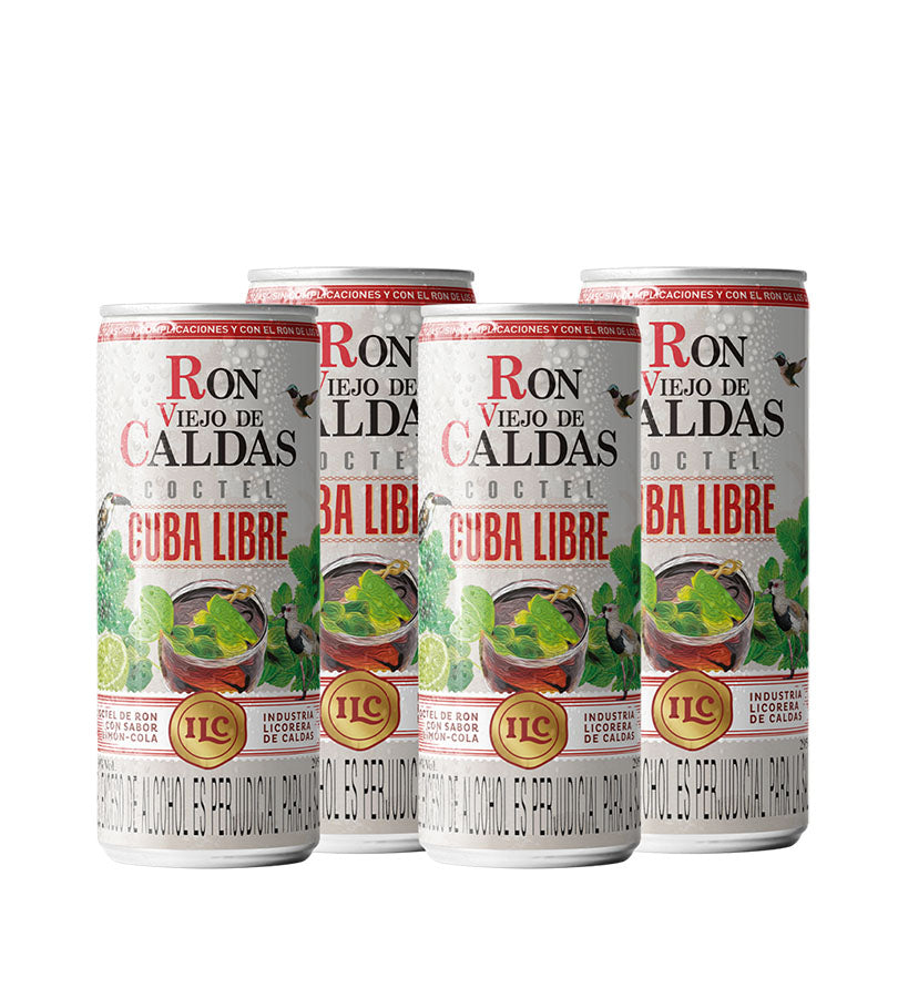 4 Pack Coctel Cuba Libre Ron Viejo de Caldas - 295ml