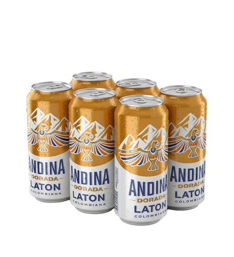6 Pack Cerveza Andina Latón - 473cc - Licores Medellín