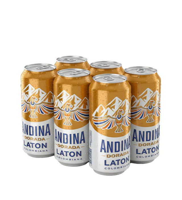 6 Pack Cerveza Andina Latón - 473cc - Licores Medellín