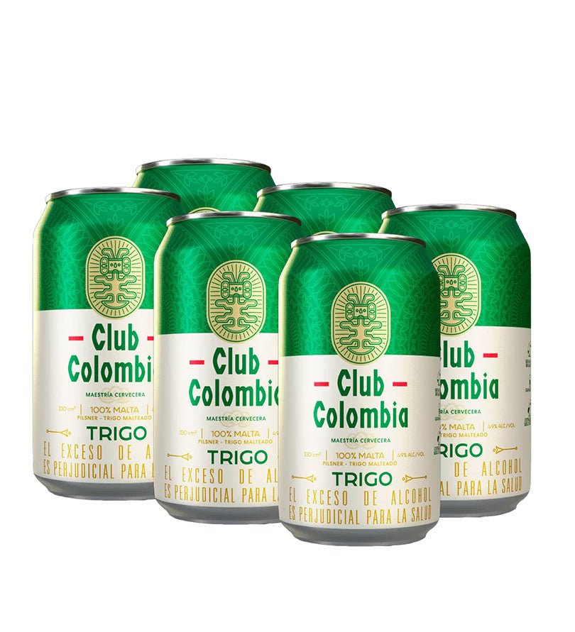 Six pack de cerveza Club Colombia Trigo, 6 latas de 330 ml