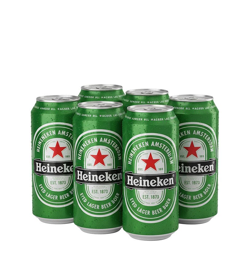 Six pack de cerveza Heineken, 6 latas de 310 ml