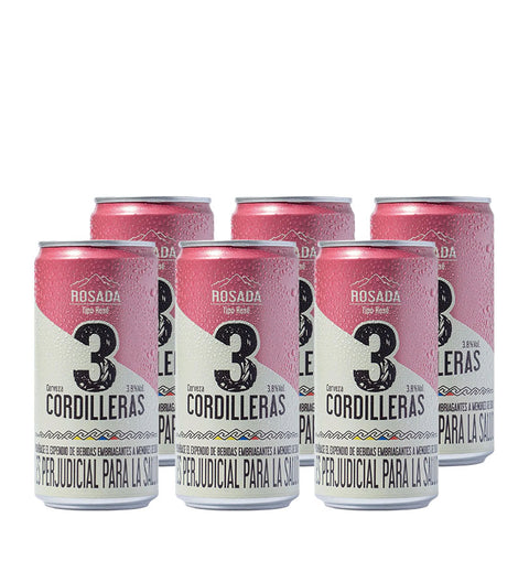 6 pack Beer 3 Cordilleras Rose Can - 269cc