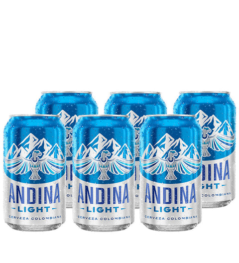 6 Pack Beer Andina Light Can - 330cc