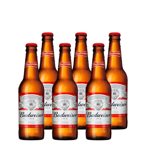 6 Pack Budweiser Beer - 250cc