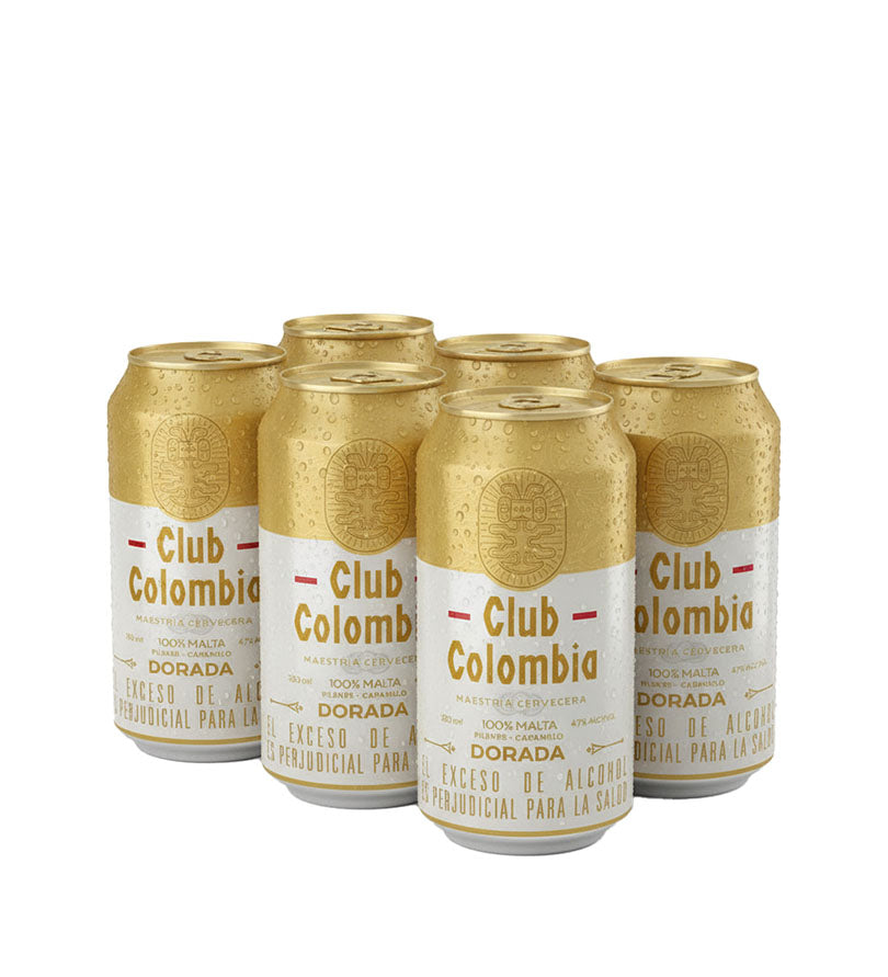 6 Pack Cerveza Club Colombia Dorada Lata - 330cc