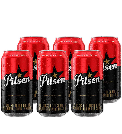 6 Pack Pilsen Beer Can - 330cc