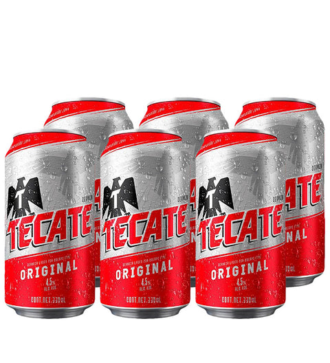 6 Pack Tecate Beer Can - 330cc