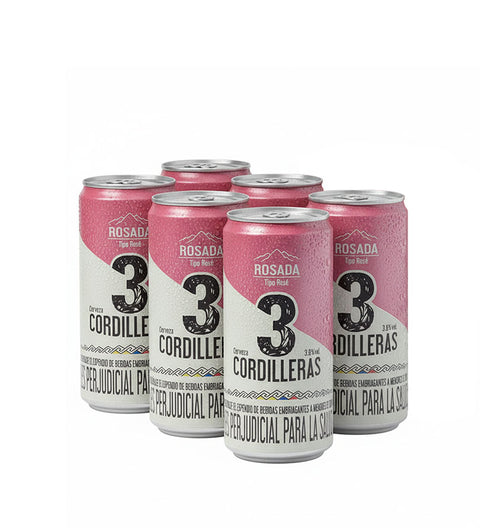 6 pack Cerveza 3 Cordilleras Rose Lata - 269cc