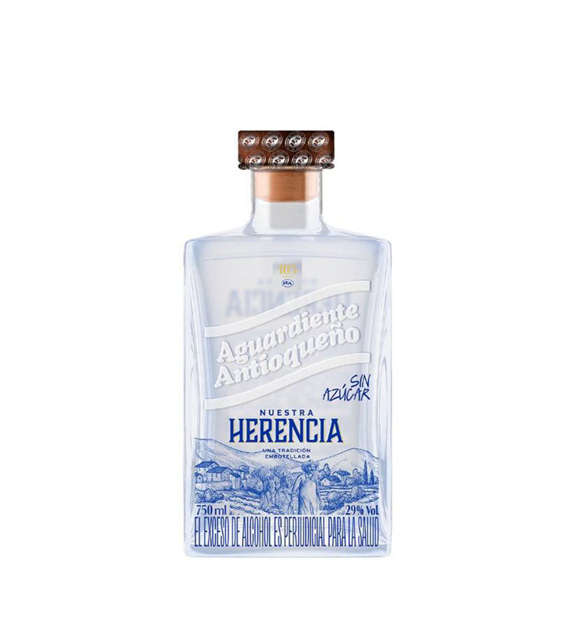 Aguardiente Antioqueño Nuestra Herencia Tapa Azul Botella - 750ml