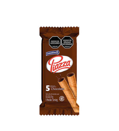Barquillos Piazza Con Crema de Chocolate - 31g