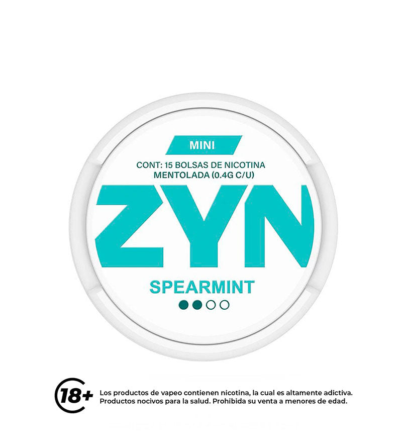 Bolsas de Nicotina Zyn Spearmint - 3mg