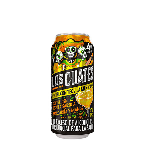 Cóctel con Tequila Los Cuates Margarita y Mango - 473ml