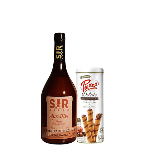 Combo Crema de Chocolate Blanco Sir Cream + Barquillos Piazza Deleite