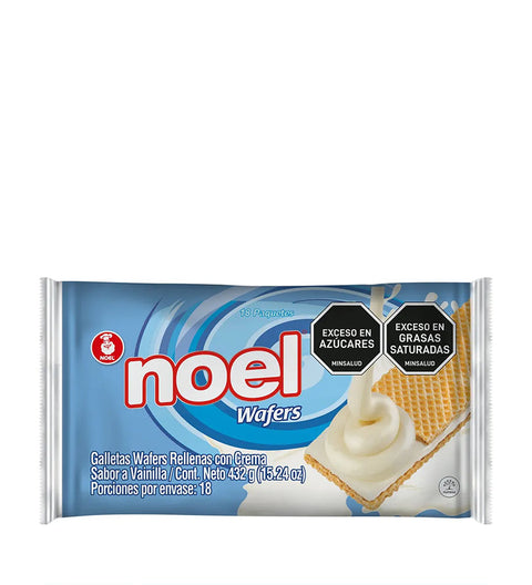 Galletas Wafers Noel Vainilla Paquete 18unds- 432g