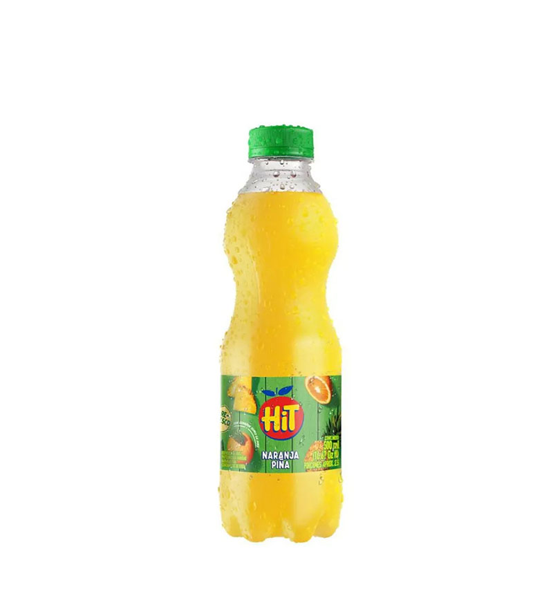 Botella PET de jugo Hit Naranja Piña de 500 ml