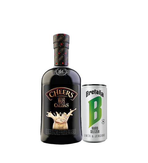 Combo Crema de Ron Cheers + Lata de Bretaña Hard Seltzer