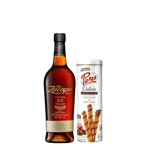 Combo Ron Zacapa 23 Sistema Solera Botella + Barquillo Piazza Deleite