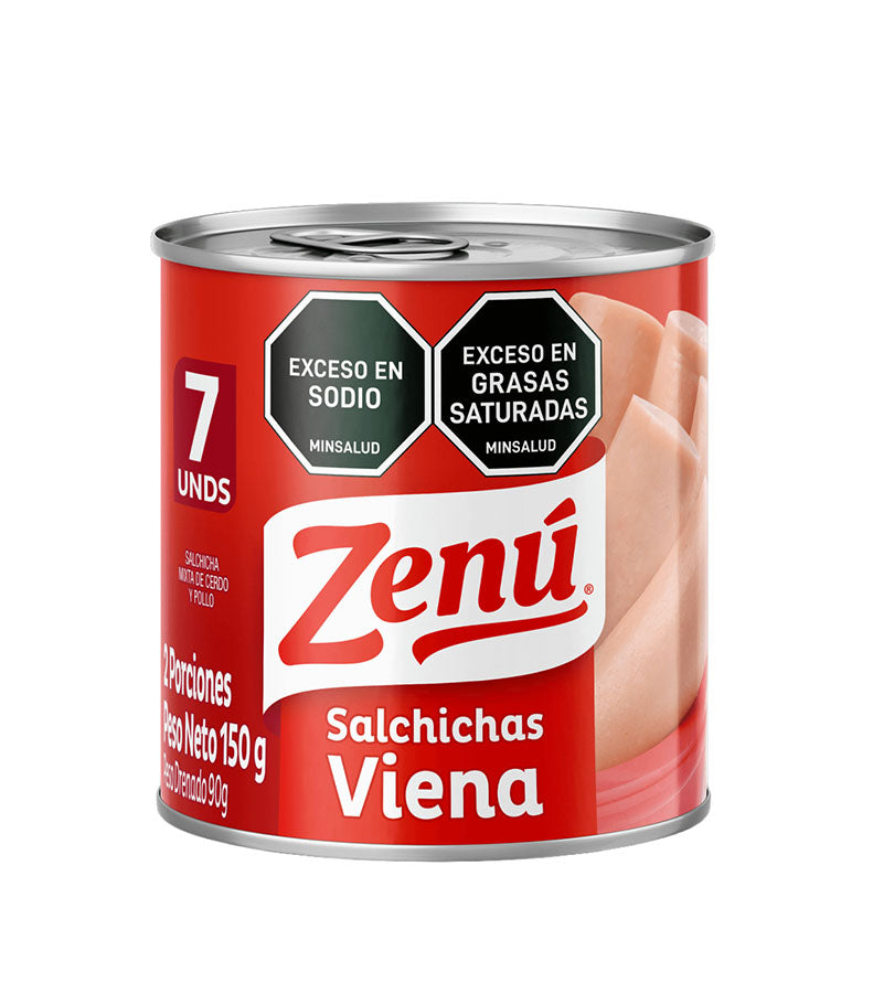 Empaque de salchichas Viena Especial Zenú de 150 g