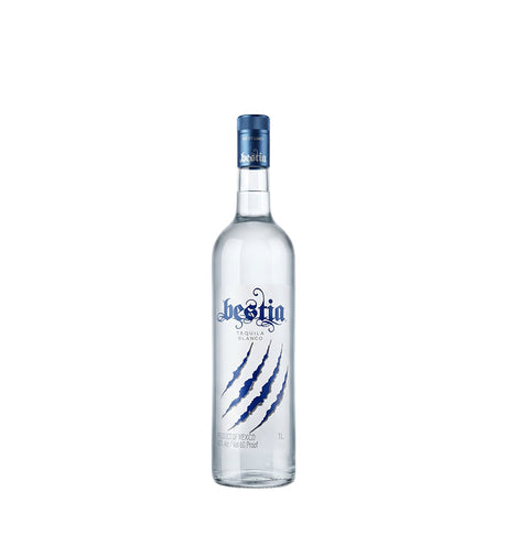 Botella de litro de Tequila Bestia Blanco