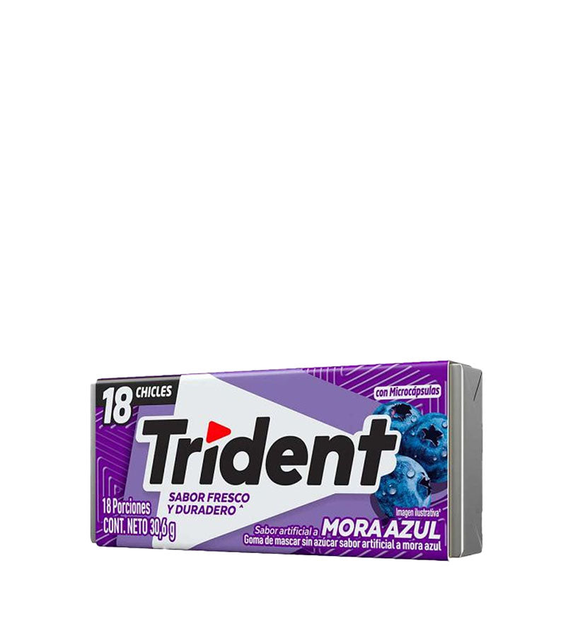 Chicle Trident Americano Mora Azul - 30g