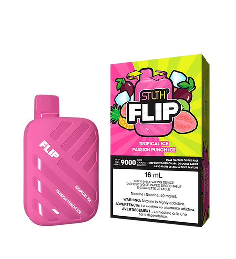 Disposable Vaper Stlth Flip Tropical Ice And Passion Punch Ice 50mg - 9000 Puff