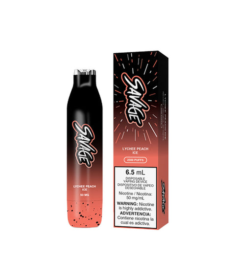 Disposable Vaper Stlth Savage Lychee Peach Ice - 2500 Puff
