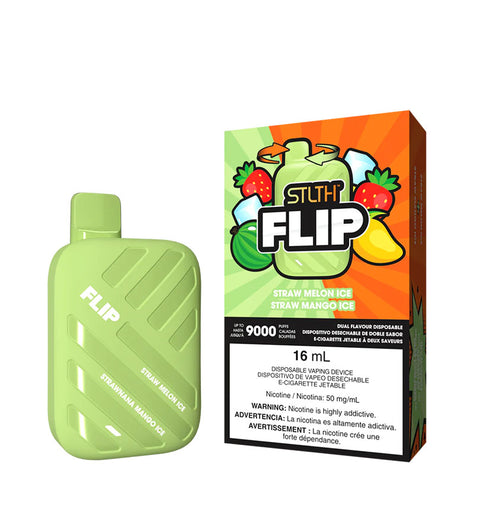 Disposable Vaper Stlth Flip Straw Melon Ice And Straw Mango Ice 50mg - 9000 Puff