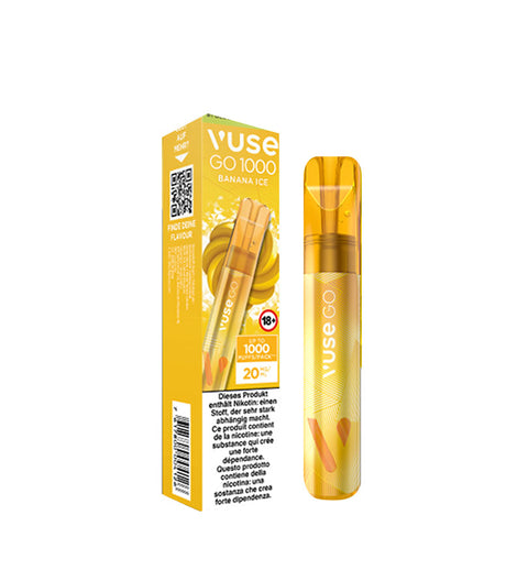 Vaper Desechable Vuse Go Banana Ice - 1000 Puff