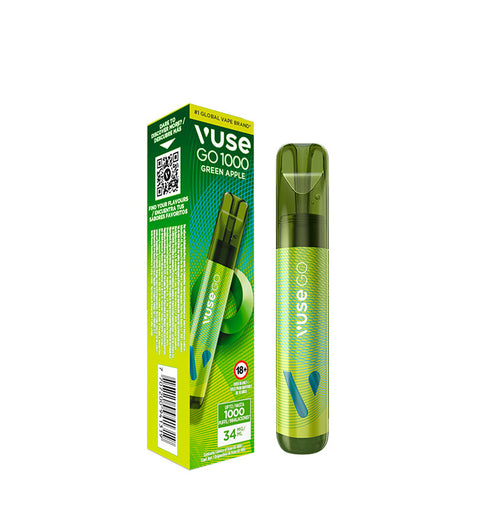 Vaper Desechable Vuse Go Green Apple - 1000 Puff