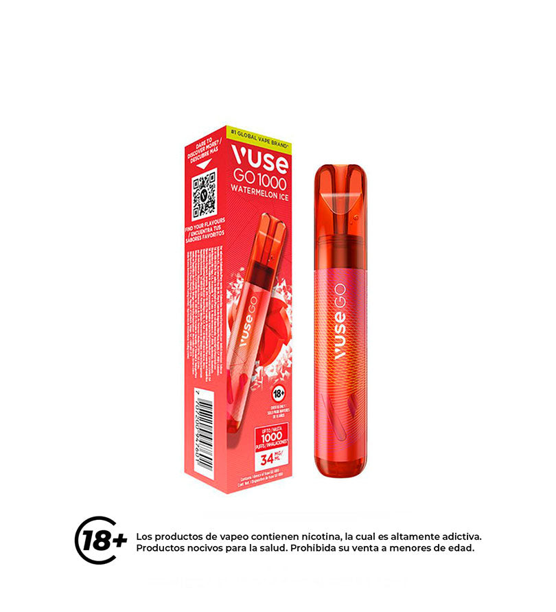 Vaper Desechable Vuse Go Watermelon Ice - 1000 Puff