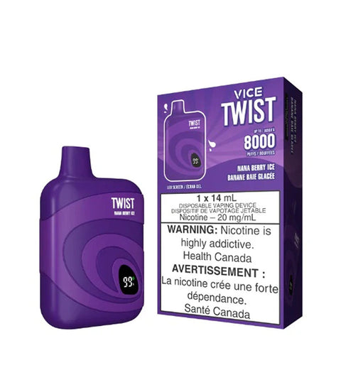 Vaper Desechable Stlth Vice Twist Nana Berry Ice - 8000 Puff