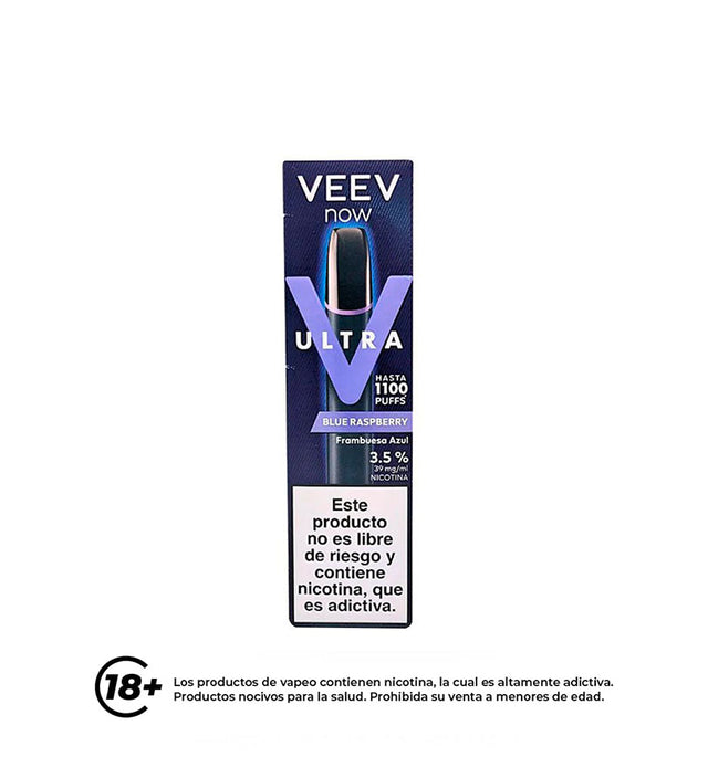 Vaper VEEV Now Ultra Blue Raspberry - 1100 Puffs – Licores Medellín