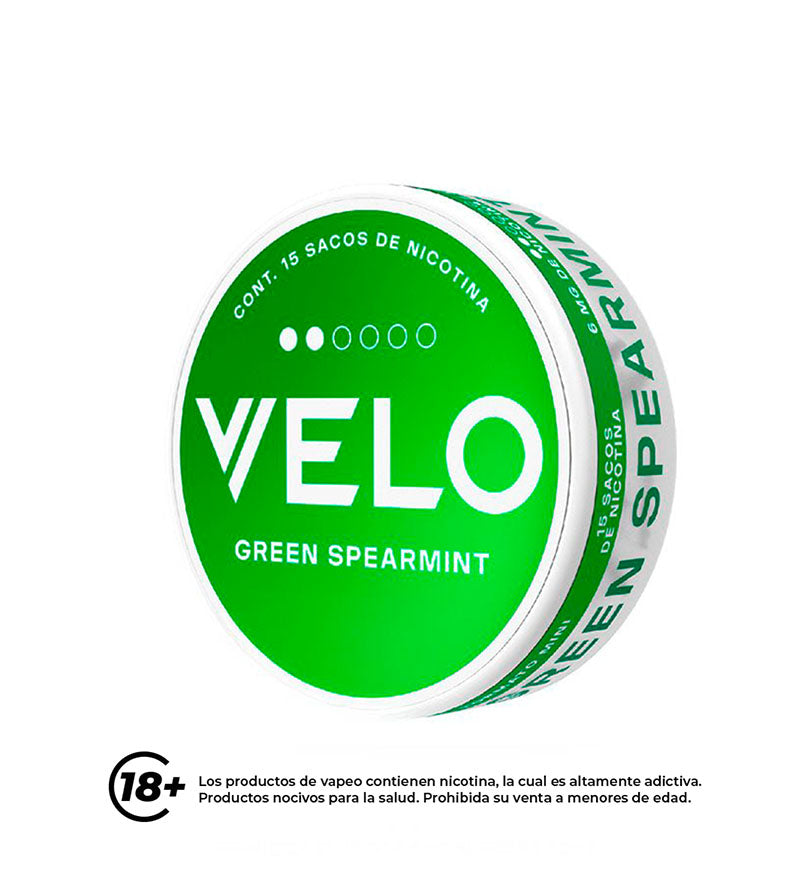 Bolsas de Nicotina Velo Green Spearmint - 6mg