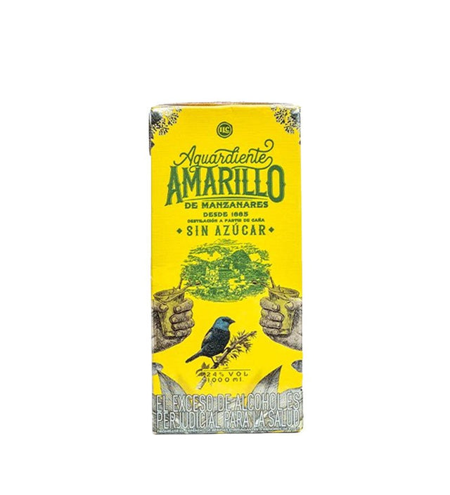 Aguardiente Amarillo de Manzanares Tetra - 1L - Licores Medellín