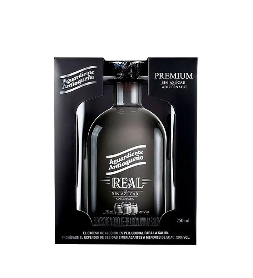 Aguardiente Antioqueño Real Sin Azúcar Botella - 750ml - Licores Medellín