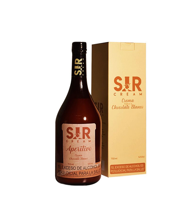 Botella de Aperitivo Crema de Chocolate Blanco Sir Cream de 750 ml
