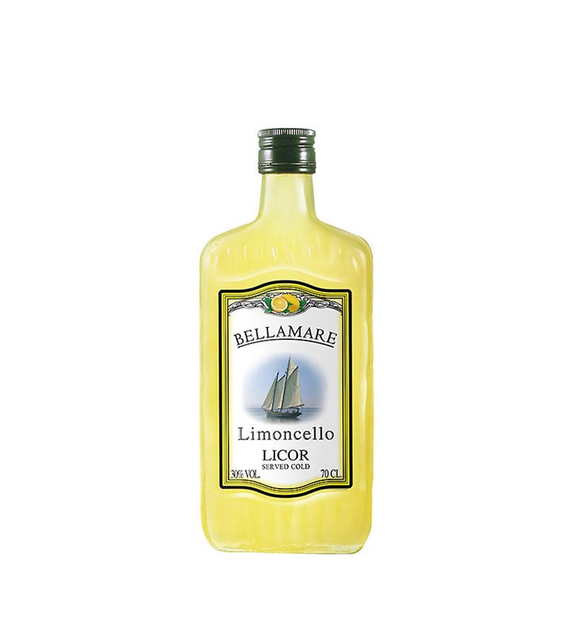 Botella de licor Limoncello Bellamare de 700 ml
