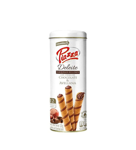 Barquillo Piazza Deleite Lata Chocolate y Avellana - 120g - Licores Medellín